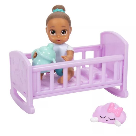 New In Box - 2 Pack - Perfectly Cute My Lil' Surprise 4" Baby Doll with Crib - Picture 6 of 12